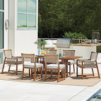 7-Piece Outdoor Dining Set with Rectangular Table