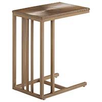 Contemporary Outdoor C-Shape End Table