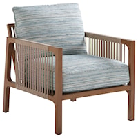 Contemporary Outdoor Lounge Chair with Lanyard Cording