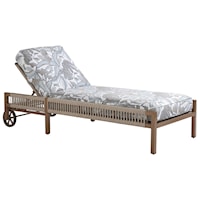 Contemporary Outdoor Adjustable Chaise Lounge with Cushion