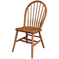 Solid Wood Side Chair with Spindle Back 