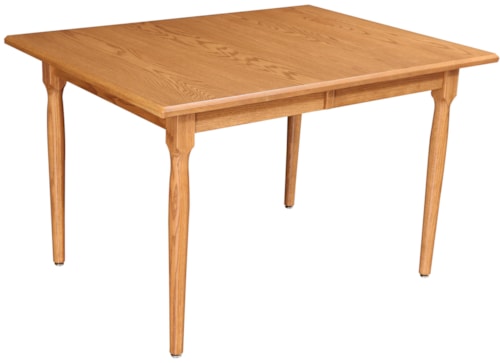 Rectangular Solid Wood Leg Table with 2 Self-Storing Leaves