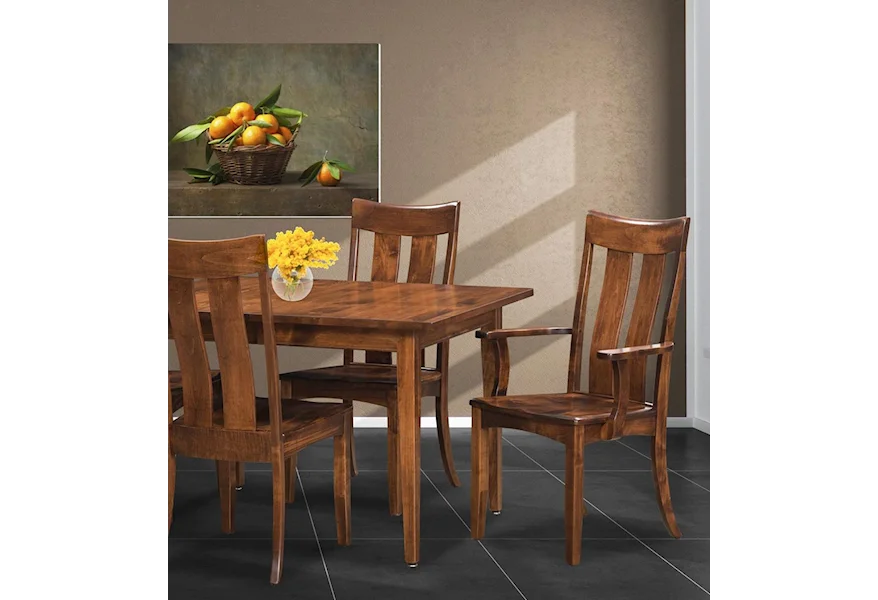 Arlington 5-Piece Customizable Table & Chair Set by Amish Dining Room at Fashion Furniture