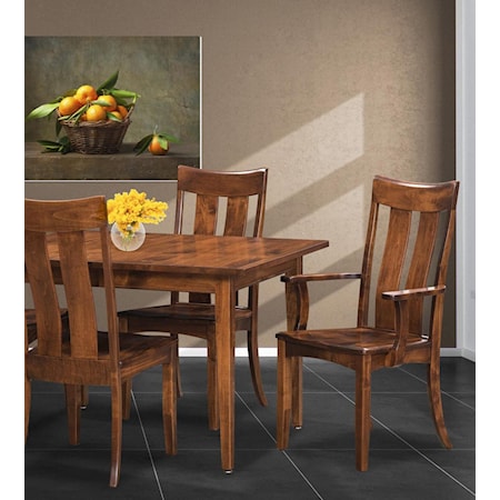 5-Piece Customizable Solid Wood Table & Chair Set