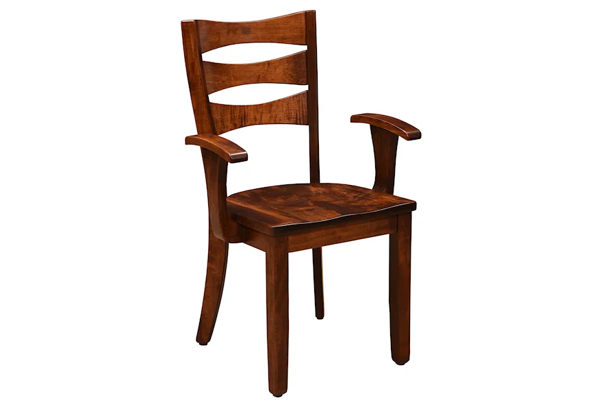 Arlington <b>Customizable</b> Arm Chair by Trailway Amish Wood at Rooms and Rest