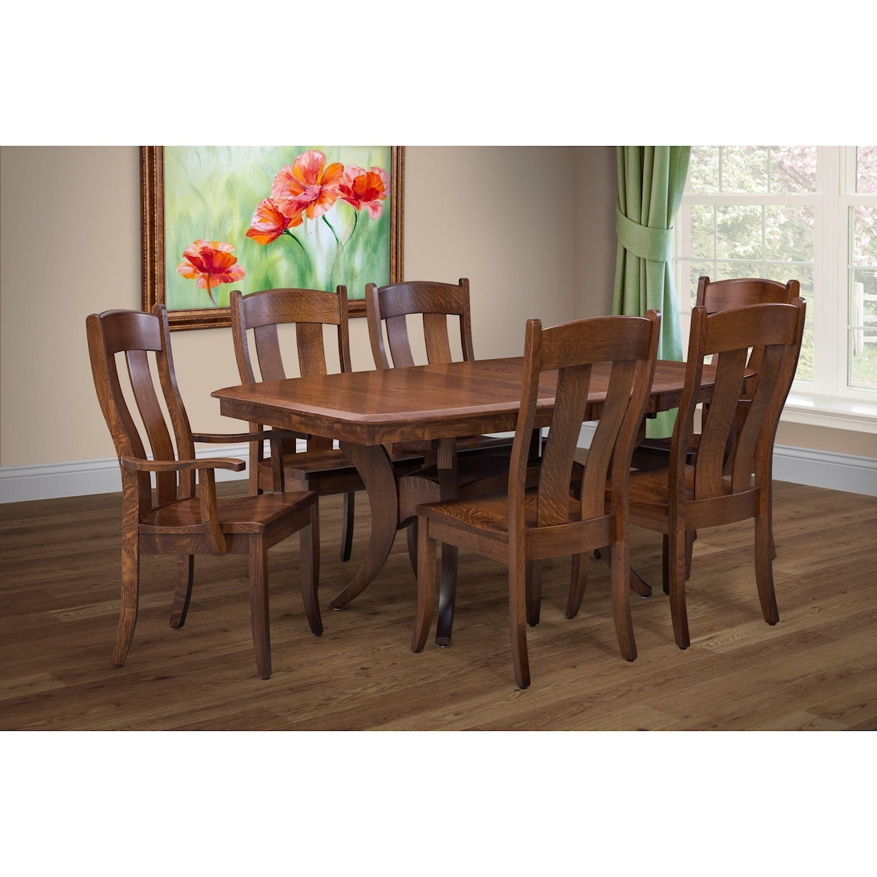 Trailway Amish Wood Fort Knox 42x66" Dining Table