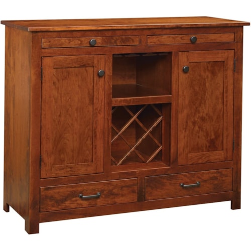 Wine Server with 2 Pullout Shelves