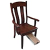 Amish Dining Room Fort Knox Arm Chair with Quick Drawer