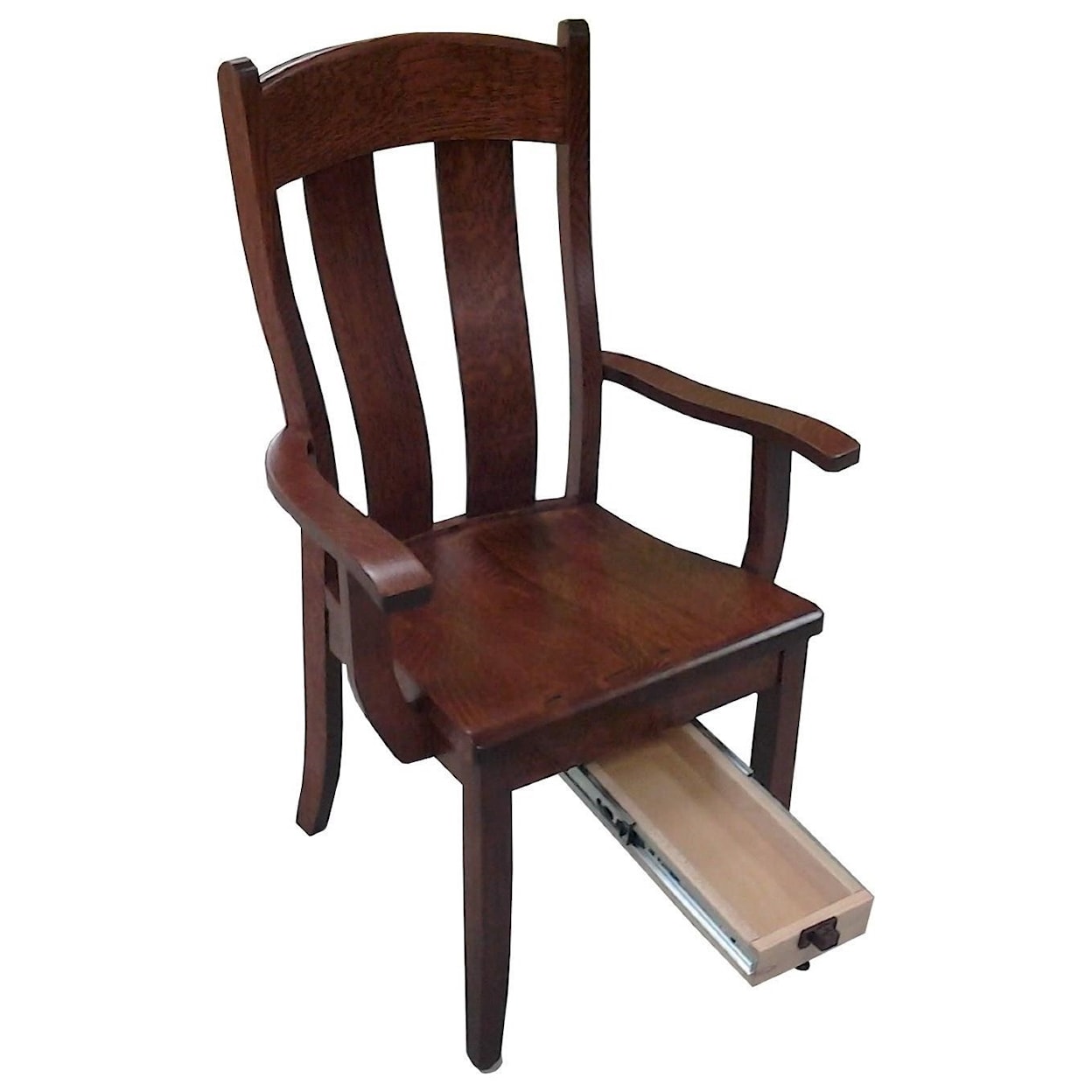 Trailway Wood Fort Knox Arm Chair with Quick Drawer