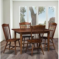 5-Piece Solid Wood Dining Table Set