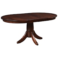 Oval Dining Table with Two Leaves