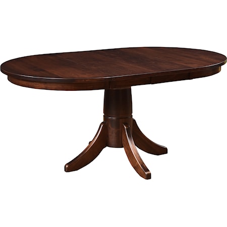 Oval Dining Table with Two Leaves