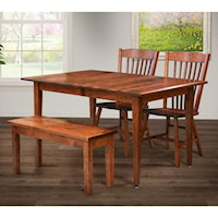 Mission Table and Chair Set with Bench