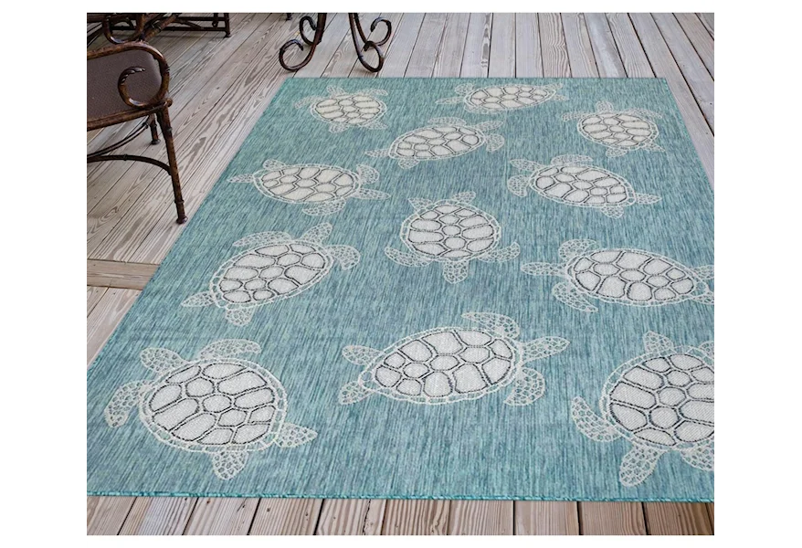 Caramel Seaturtle 4'10" x 7'6" Rug by Trans-Ocean Rugs at Johnny Janosik