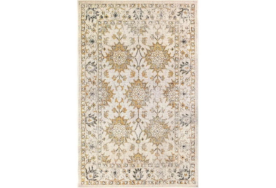 Caramel Floral Indoor/Outdoor 4'10" X 7'6" Rug by Trans-Ocean Rugs at Johnny Janosik