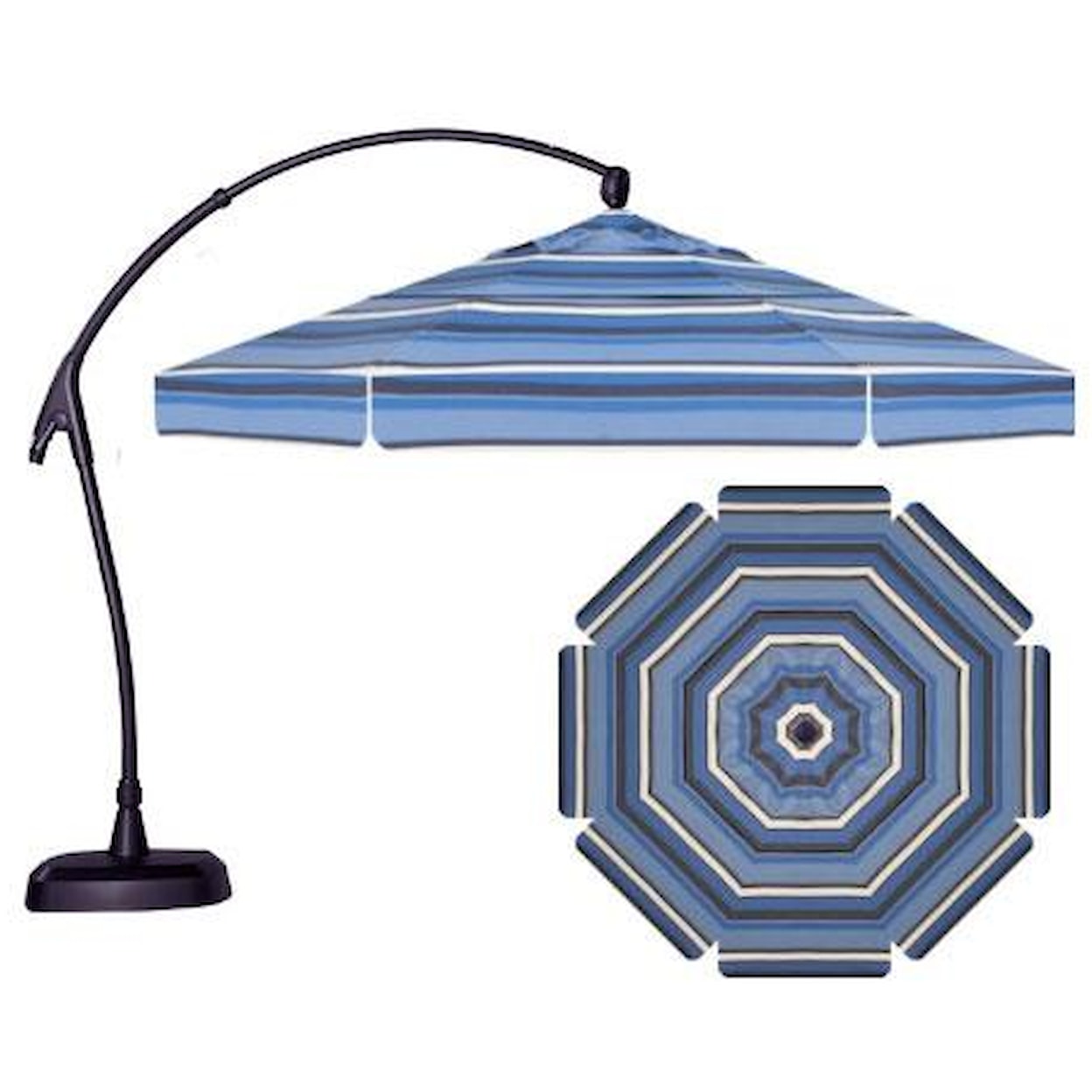 Treasure Garden Cantilever Umbrellas 11' Cantilever Octagonal Umbrella