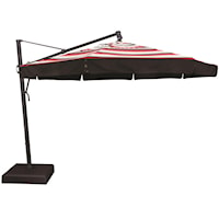 11' Cantilever Ocatagonal Umbrella with Double Wind Vent and Valance