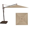 Treasure Garden Cantilever Umbrellas 10" Square Cantilever Umbrella with Base