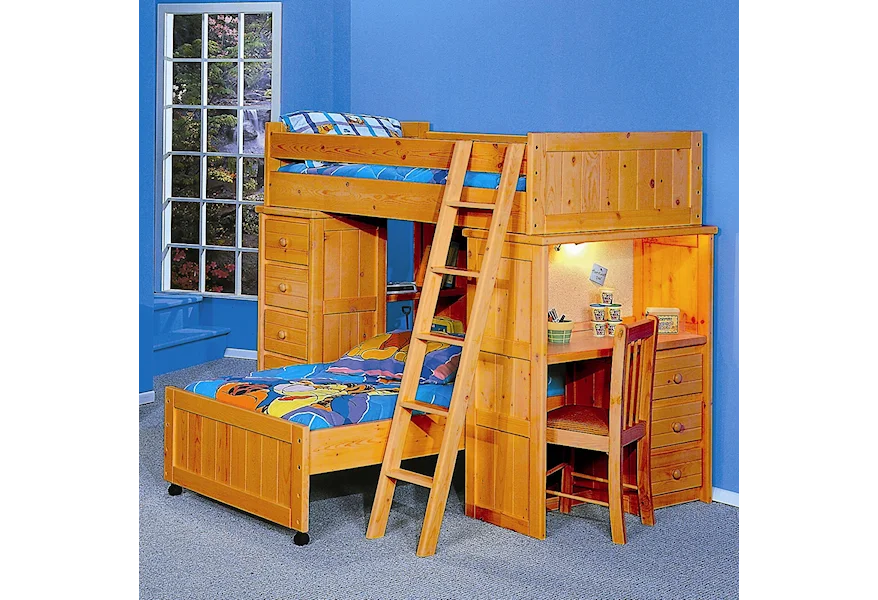 Bayview Twin/Twin Loft Bed by Trendwood at Conlin's Furniture