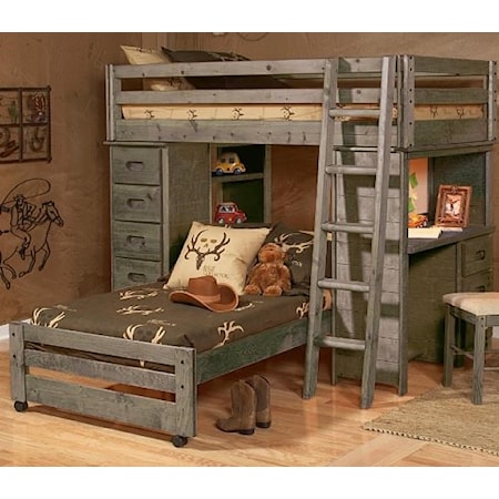 Loft Bed with Chest and Desk