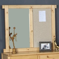 Landscape Mirror with Cork Board 