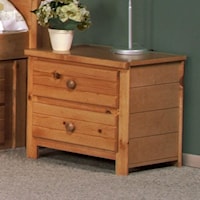 48" Two Drawer Nightstand