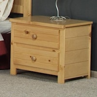 48" Two Drawer Nightstand