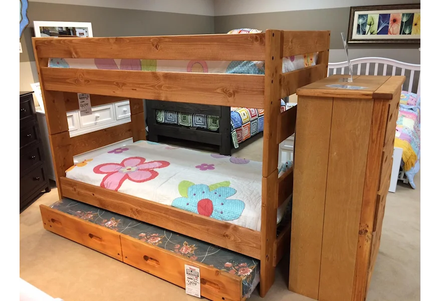 Bunkhouse Twin Over Twin Wrangler Bunk Bed by Trendwood at VanDrie Home Furnishings