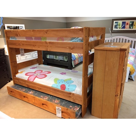 Twin Over Twin Wrangler Bunk Bed With Trundle