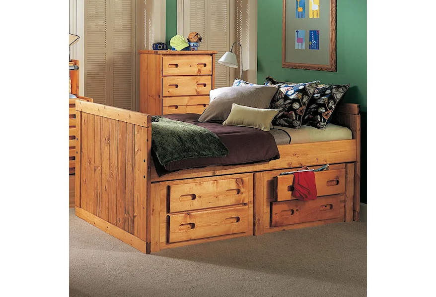 Bunkhouse Twin Roper Captain's Bed by Trendwood at Conlin's Furniture