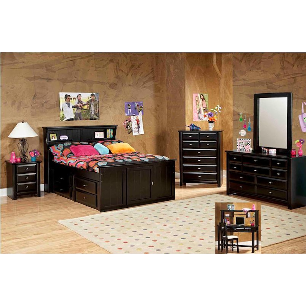 Trendwood Laguna  Full Bookcase Bed with Footboard Storage