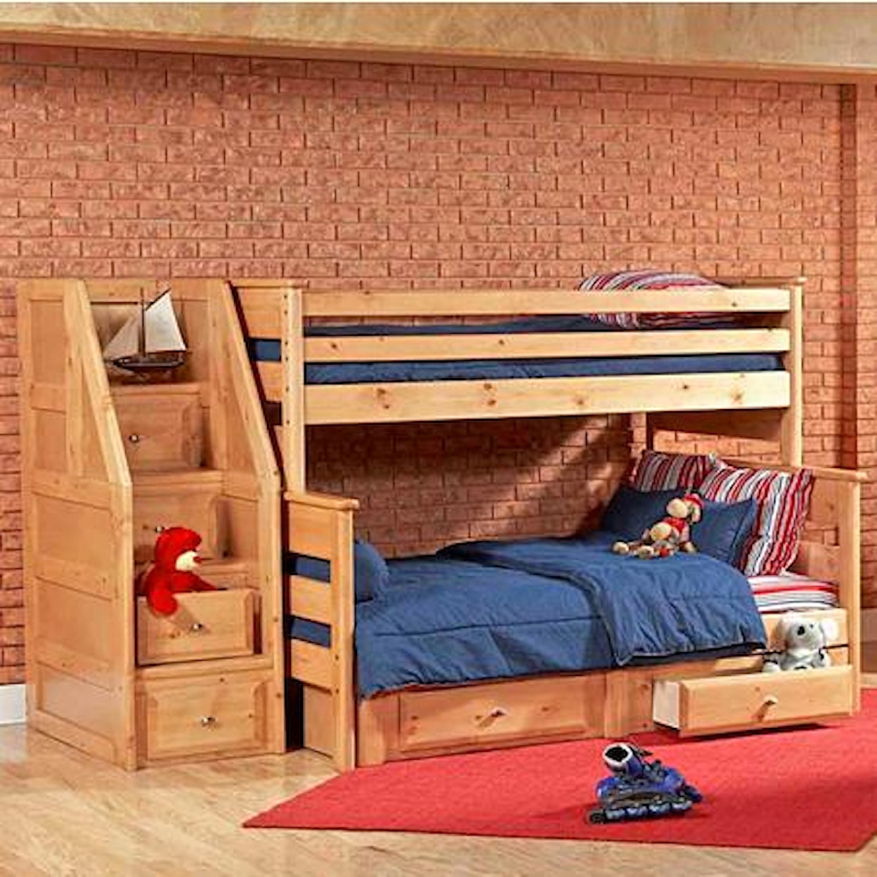 Trendwood Laguna  Twin/Full Bunk Bed with Underdresser 