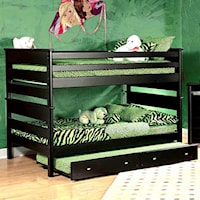 Full/Full Bunk Bed w/ Trundle