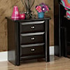 Trendwood Laguna  Three Drawer Nightstand