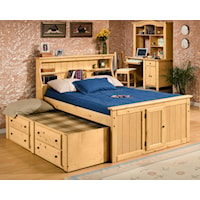 Full Bookcase Bed with Trundle