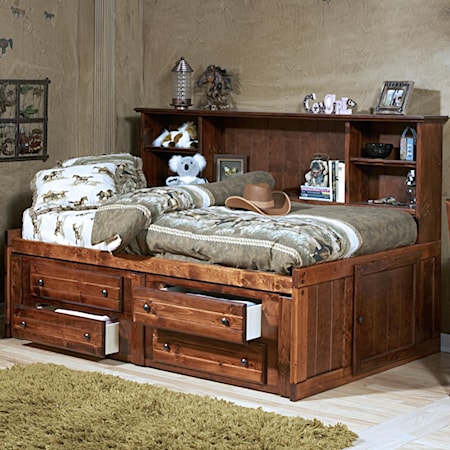 Full Cheyenne Bookcase Bed