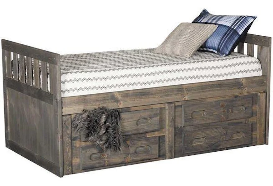 Sedona Full Captain's Bed with Storage Package by Trendwood at Sam Levitz Furniture