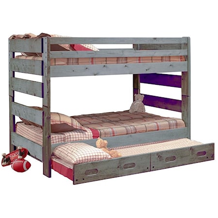 Full Bunk Bed with Trundle Bed