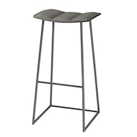 Palmo Stationary Bar Stool with Upholstered Seat