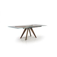 Soul 36" x 72" Rectangular Glass Top Dining Table