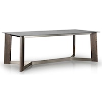 Contemporary Dining Room Table with Glass Top