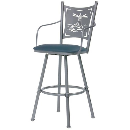 Creation II Swivel Bar Stool with Arms