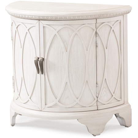 Julianne Demi Lune Accent Chest with Three Shelves