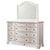 Trisha Yearwood Home Collection by Klaussner Jasper County Vintage 12 Drawer Dresser and Mirror Set with Built-in Power Outlets
