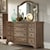 Trisha Yearwood Home Collection by Klaussner Jasper County Vintage 12 Drawer Dresser and Mirror Set with Built-in Power Outlets