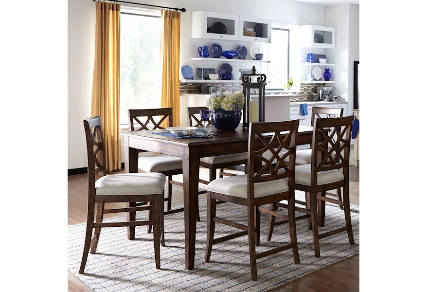 Trisha Yearwood Home 7 Piece Counter Height Table and Chairs Set by Trisha Yearwood Home Collection by Klaussner at Powell's Furniture and Mattress