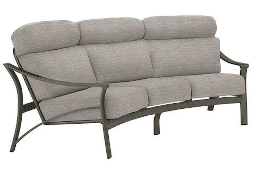 Corsica Crescent Sofa W/2 Throw Pillows by Tropitone at Johnny Janosik