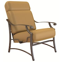 Outdoor Chair with Adjustable Backs and Rolled Arms