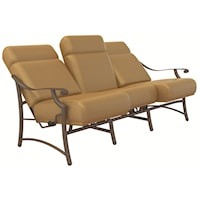 Outdoor Sofa with Adjustable Backs and Rolled Arms