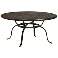 Outdoor Round Dining Table with Umbrella Hole